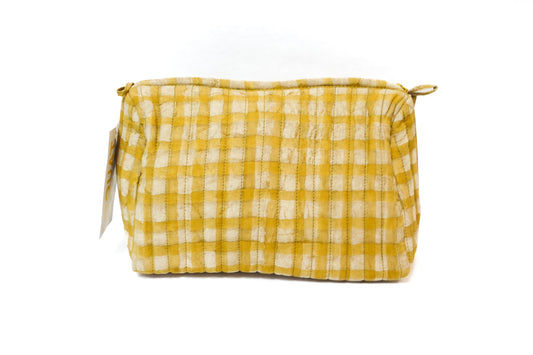 Turmeric Gingham Toiletry Bag