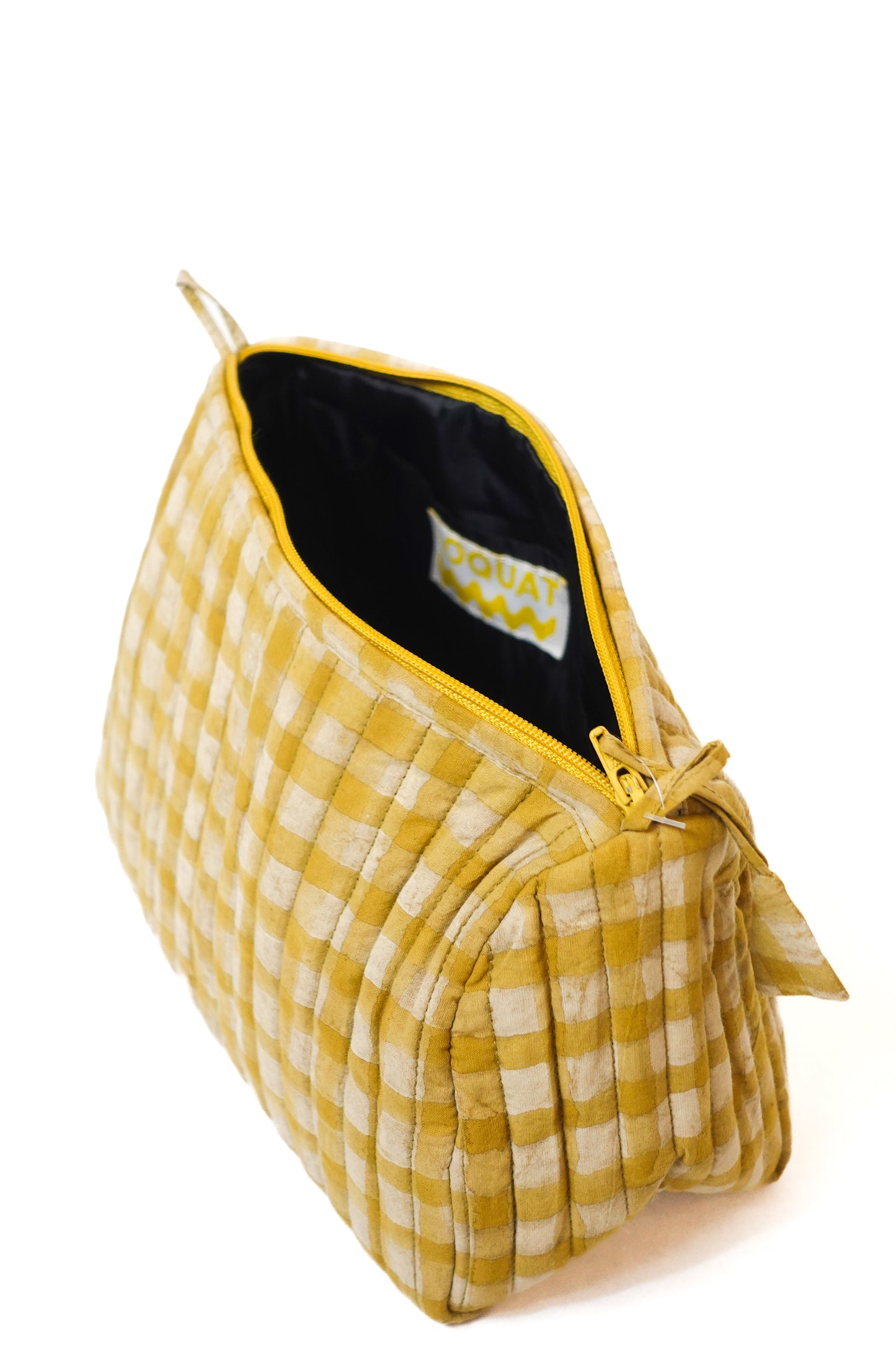 Turmeric Gingham Toiletry Bag